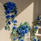 2 Pack (16FT) Artificial Rose Vine Fake Flowers Garland Hanging Silk Rose Ivy Plants Vine for Wedding Arch Party Garden Home Bedroom Office Wall Aesthetic Art Décor (Royal Blue)